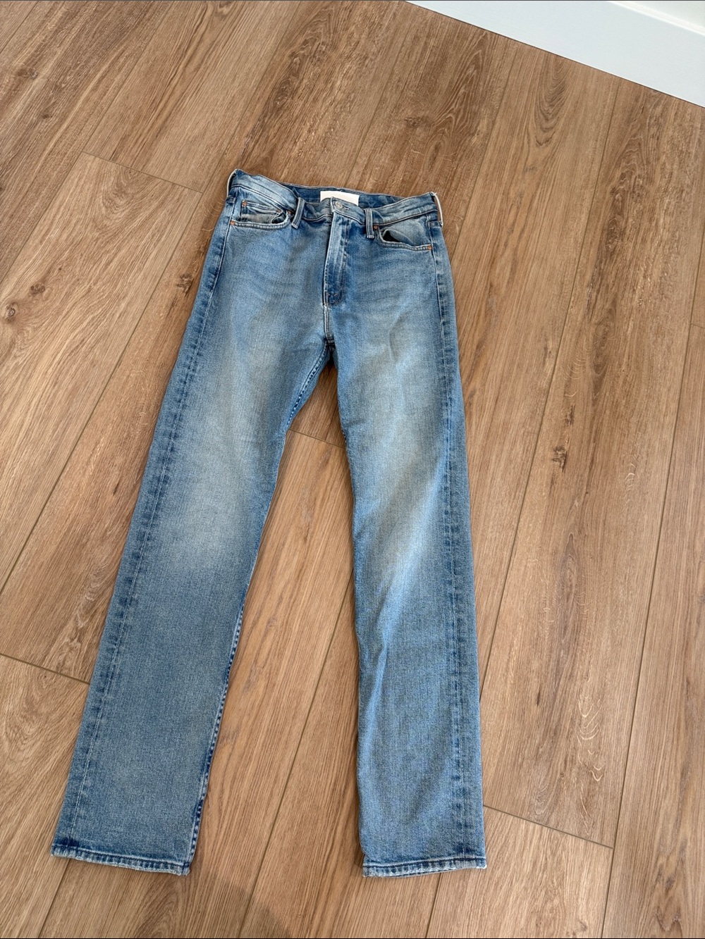 MOTHER Superior Light Blue Straight Leg Jeans